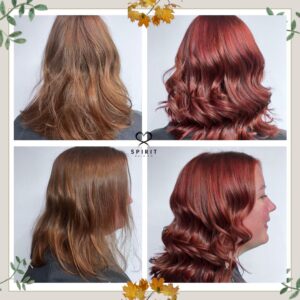 Copper and red tones at spirit hair company in high wycombe
