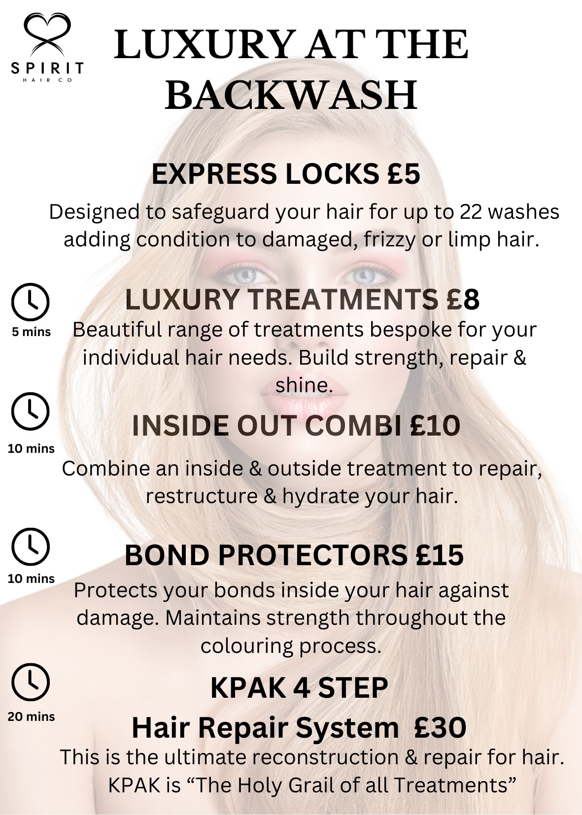 TREATMENTS AT SPIRIT HAIR COMPANY IN HIGH WYCOMBE