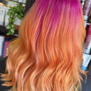 Autumn hair styling with texturising spray for soft undone waves at Spirit Hair Company High Wycombe