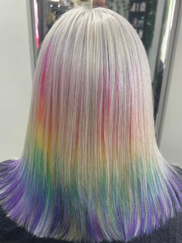 Hidden rainbow hair Hidden rainbow hair